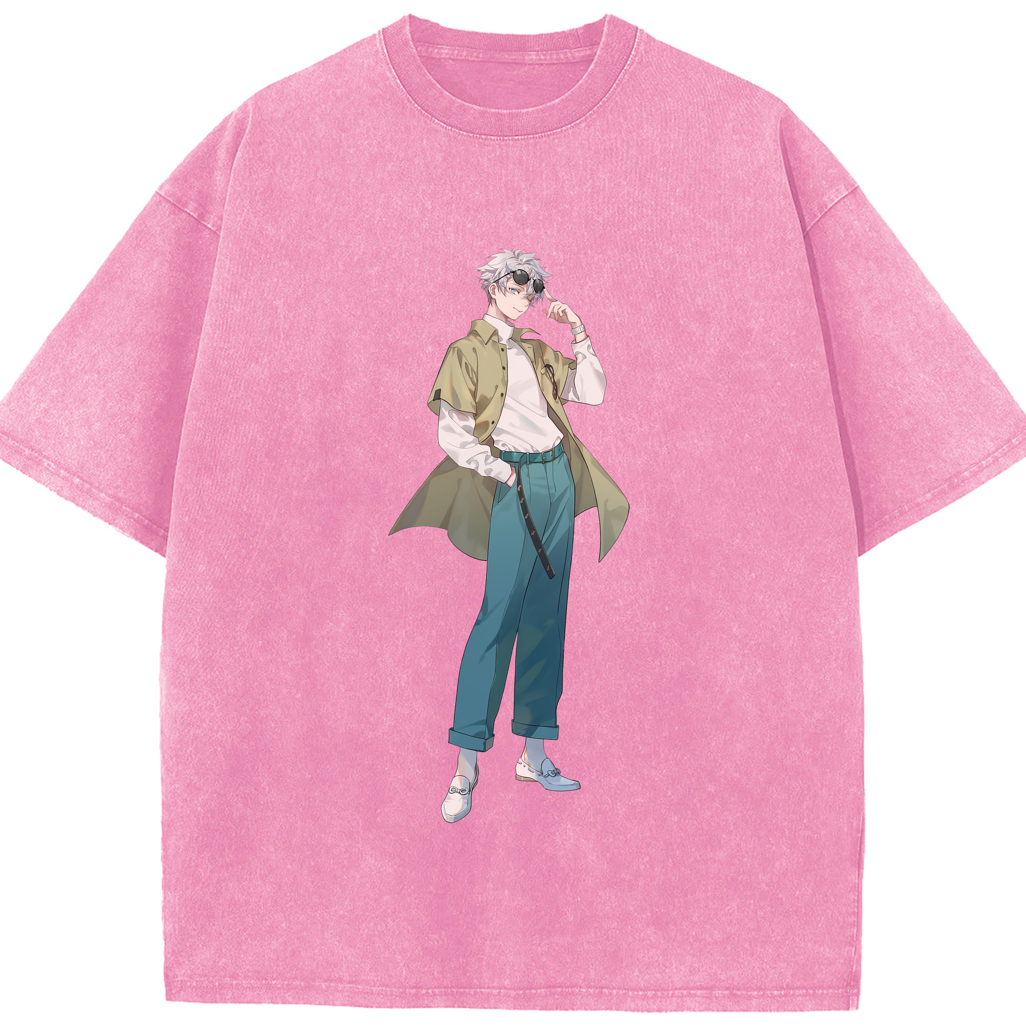 （画像用） 呪術廻戦 Jujutsu Kaisen 綿100% ヴィンテージ風 半袖Tシャツ（フロントプリント）